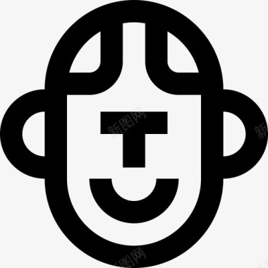 发型男士发型直发图标图标