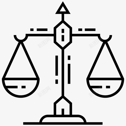 规模正义平等公平图标svg_新图网 https://ixintu.com 公平 平等 规模正义 财政公正 财政和税收线图标 财政平衡
