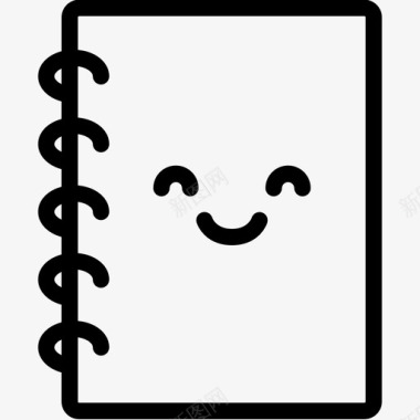 微笑书本表情符号图标图标