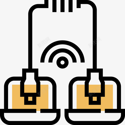 网络计算机技术2黄影图标svg_新图网 https://ixintu.com 网络 计算机技术2 黄影