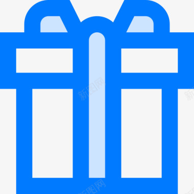 礼品盒独立日4蓝色图标图标