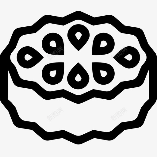 枣花糕中国甜点中餐图标svg_新图网 https://ixintu.com 中国甜点 中餐 枣糕 枣花糕 过年