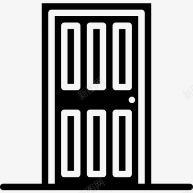 单门建筑门5填充图标图标