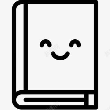 微笑书籍表情符号图标图标