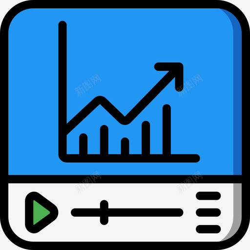视频播放器视频博客5线性颜色图标svg_新图网 https://ixintu.com 线性颜色 视频博客5 视频播放器