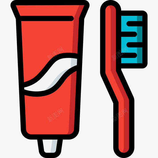 牙膏卫生14线性颜色图标svg_新图网 https://ixintu.com 卫生14 牙膏 线性颜色