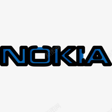 诺基亚技术徽标线性颜色图标图标