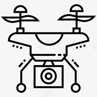无人机摄像头航空摄像头无人机监控图标图标