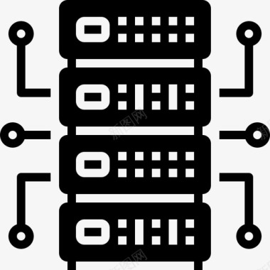 服务器托管计算机部件存储图标图标