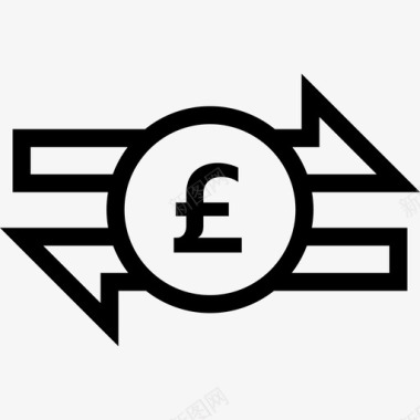 转帐英镑银行转帐货币图标图标