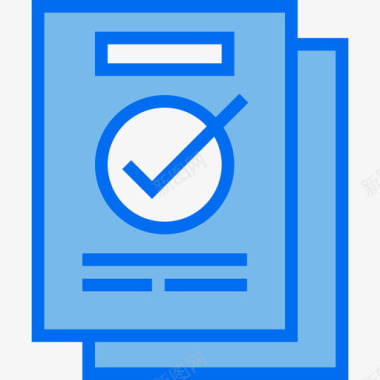 文档业务元素2蓝色图标图标