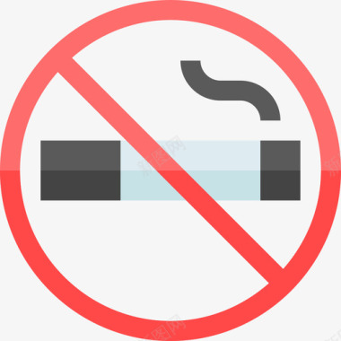 禁止吸烟公共标志公寓图标图标
