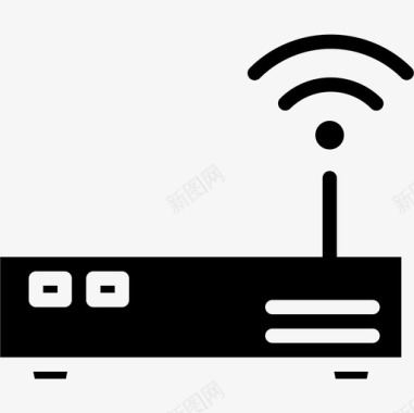 路由器计算机24实心图标图标