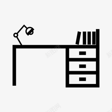 书桌橱柜抽屉图标图标