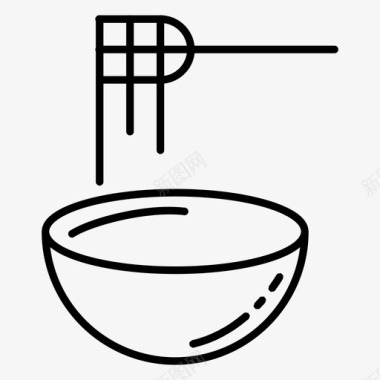 面条亚洲食品碗图标图标