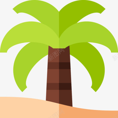 棕榈树埃及2平坦图标图标
