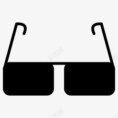 太阳镜眼镜时装和服装填充图标图标