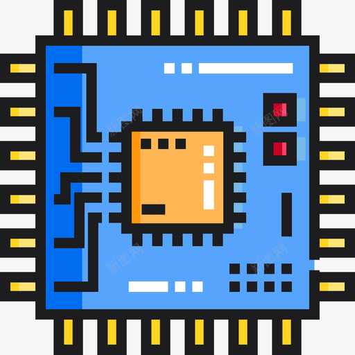 Cpu工程15线颜色图标svg_新图网 https://ixintu.com Cpu 工程15 线颜色