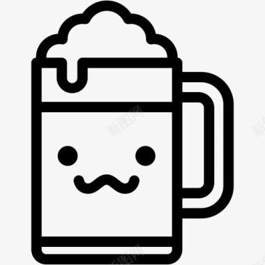 咧嘴笑啤酒饮料图标图标
