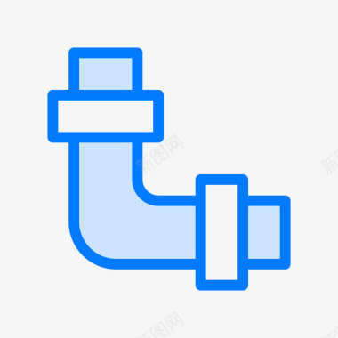 管道水管工3蓝色图标图标