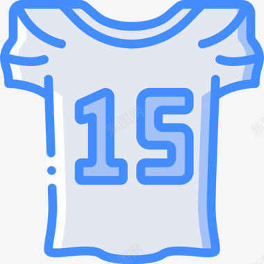 球衣运动和游戏5蓝色图标图标