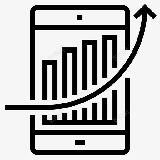 增长分析财务图标svg_新图网 https://ixintu.com 业务 分析 增长 报告 财务