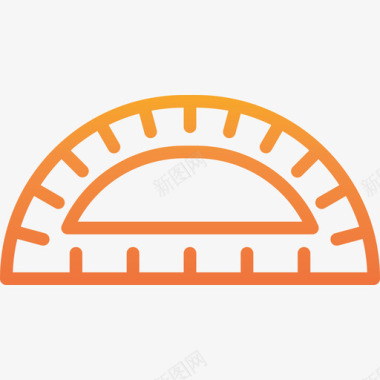 量角器教育158梯度图标图标