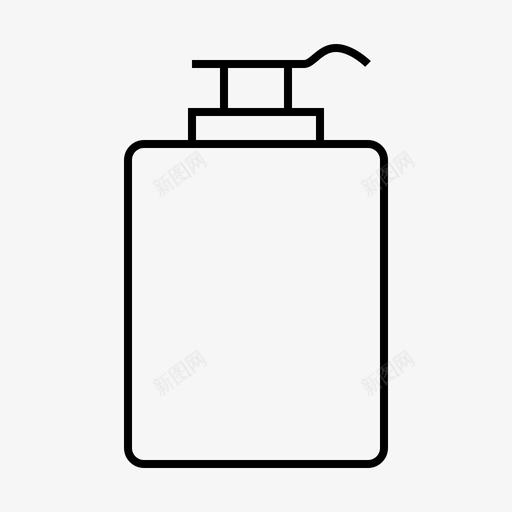 皂液器美容放松图标svg_新图网 https://ixintu.com 健康 放松 水疗 水疗保健 皂液器 美容