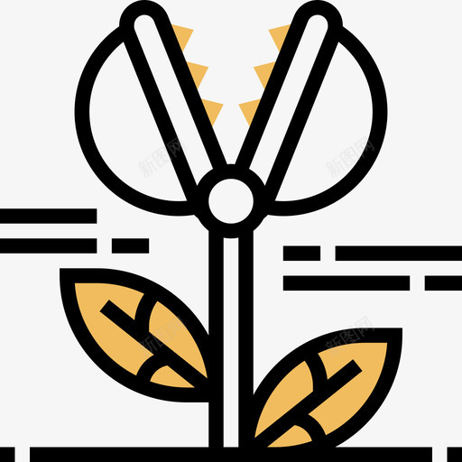 树游戏元素11黄色阴影图标svg_新图网 https://ixintu.com 树 游戏元素11 黄色阴影