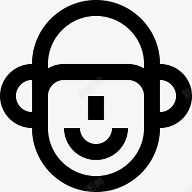 发型男士发型直发图标图标