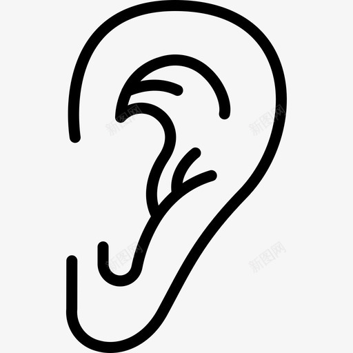 耳朵人听图标svg_新图网 https://ixintu.com 人 听 声音 耳朵