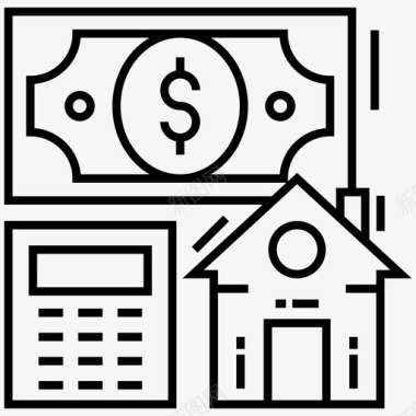 物业价格房屋贷款房屋价值图标图标