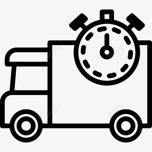 送货卡车物流运输直达图标svg_新图网 https://ixintu.com 物流运输 直达 送货卡车