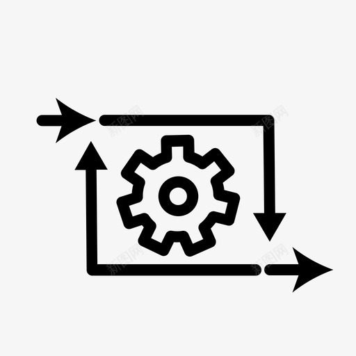 过程流程产业图标svg_新图网 https://ixintu.com 产业 机制 流程 生产 程序 过程