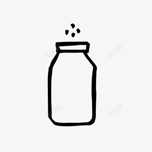 盐瓶子调味料图标svg_新图网 https://ixintu.com 刷子样式2 瓶子 盐 糖 调味料