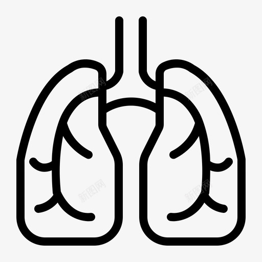 肺人体内脏图标svg_新图网 https://ixintu.com 人体 内脏 医疗和医院 肺