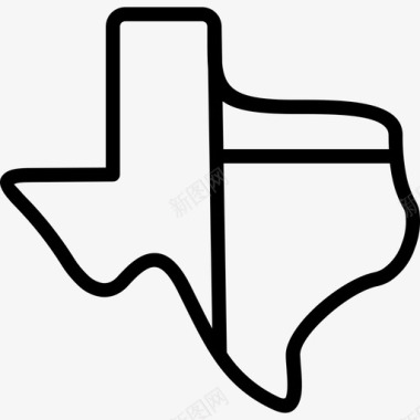 德克萨斯州德克萨斯州4线性图标图标