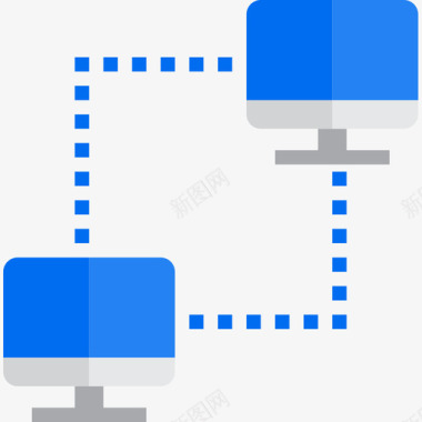网络通信网络3扁平图标图标