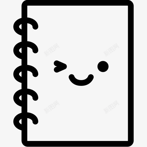微笑书本表情符号图标svg_新图网 https://ixintu.com 书本 微笑 情感 笔记本 笔记本第一卷表情线 纸张 表情符号