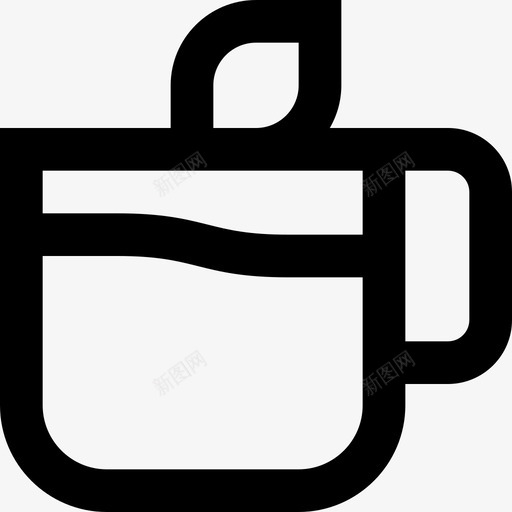 茶杯咖啡和茶3线性图标svg_新图网 https://ixintu.com 咖啡和茶3 线性 茶杯