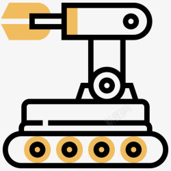 移动机器人移动机器人工程3黄影图标高清图片
