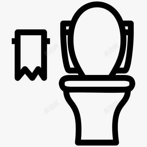 厕所浴室便便图标svg_新图网 https://ixintu.com 便便 厕所 水箱 浴室 马桶