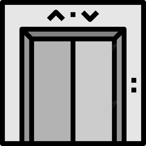 电梯酒店服务21线性颜色图标svg_新图网 https://ixintu.com 电梯 线性颜色 酒店服务21