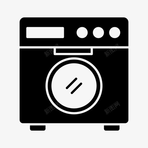 洗碗机器具布图标svg_新图网 https://ixintu.com 器具 家用电器 工具 布 洗碗机