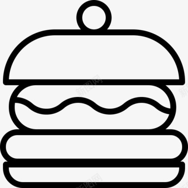 汉堡食品和餐厅10直系图标图标