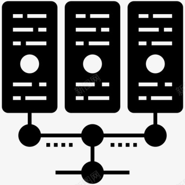 数据服务器数据中心数据网络图标图标