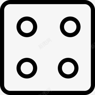 骰子扑克2直线型图标图标