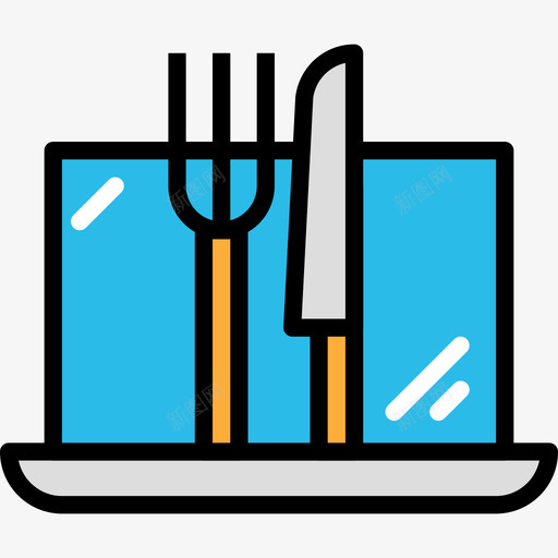 笔记本电脑食品87线性颜色图标svg_新图网 https://ixintu.com 笔记本电脑 线性颜色 食品87