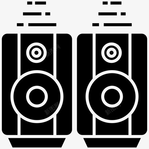 音乐扬声器音频音乐系统音箱图标svg_新图网 https://ixintu.com 光驱 复古音乐设备 扬声器 技术设备字形图标 音乐扬声器 音箱 音频音乐系统