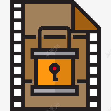 视频文件键2线性颜色图标图标